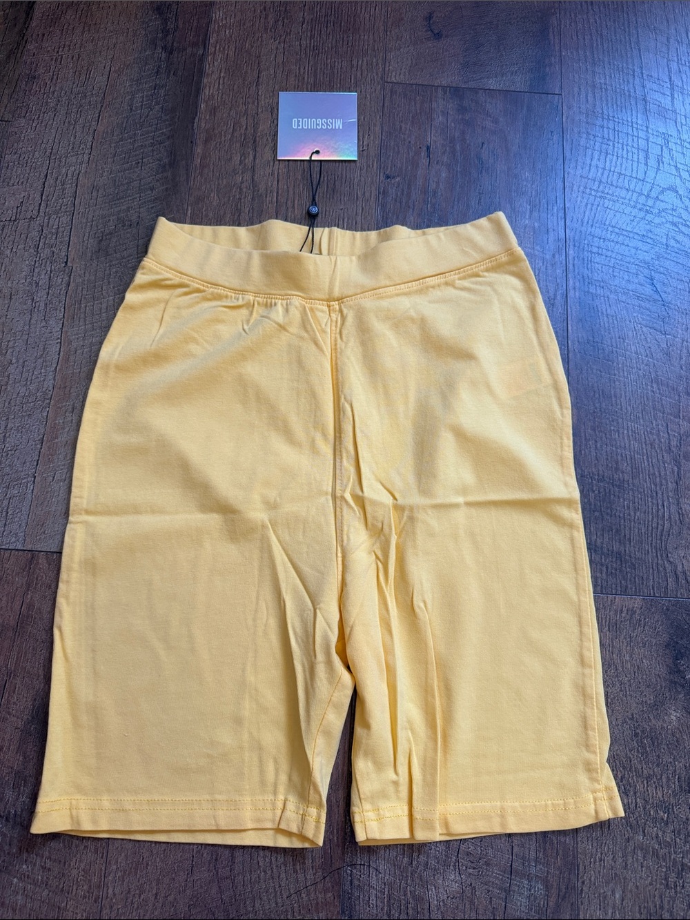 Missguided + Yellow Knit Bike Shorts for Kids